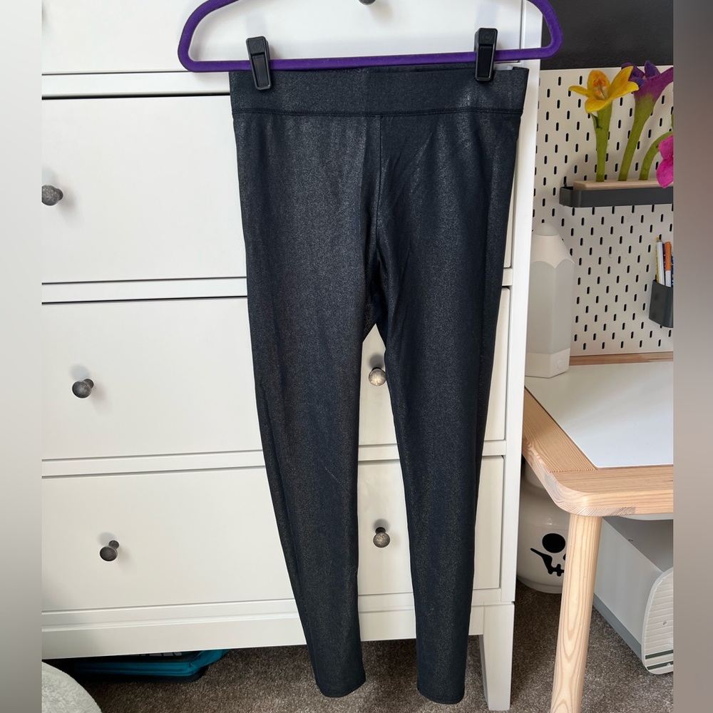 NWT Aerie Black Shimmer glitter Leggings small